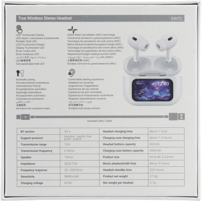 Наушники с микрофоном Hoco <EW72 Soar  White> (Bluetooth 5.4)