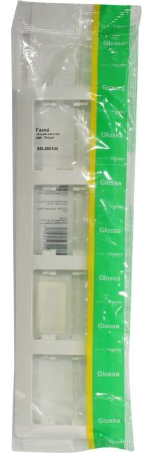 Schneider Electric Glossa <GSL000104> Рамка (4  поста,  белая)