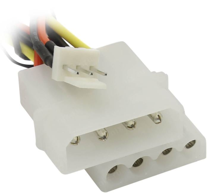 Переходник питания Espada E4pinM-3+4pin, 1big→1big+3pin