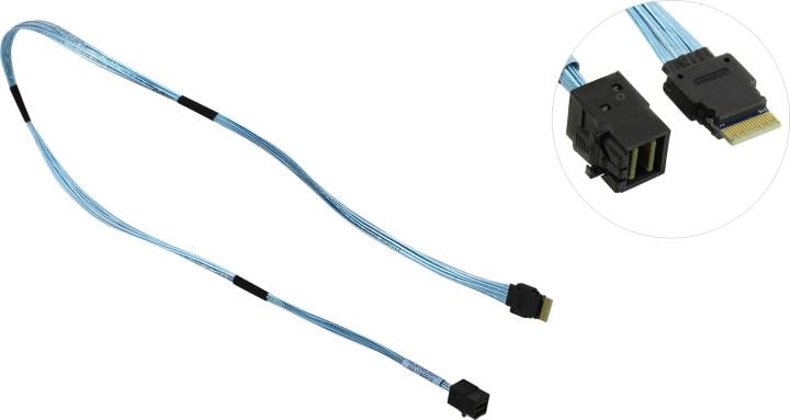 Кабель данных Gigabyte - Slimline, SFF-8654 -> SFF-8643, 0.8 м, 25CFM-800821-A4R