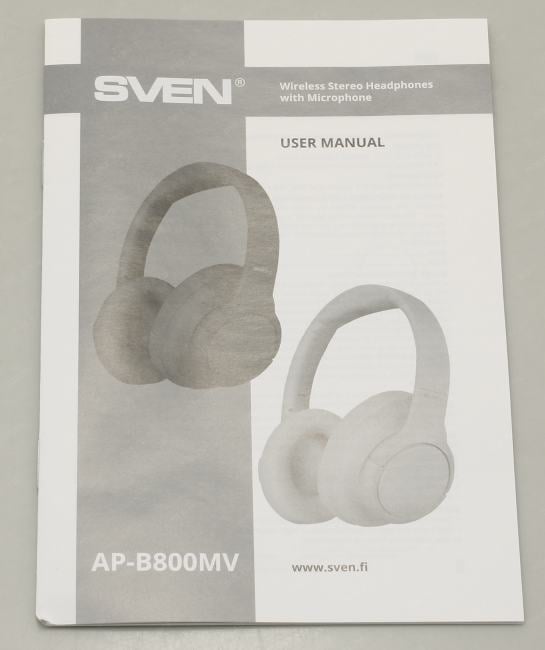 Наушники с микрофоном SVEN AP-B800MV  <Gray> (Bluetooth 5.4)