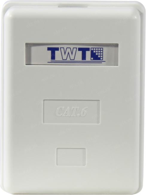 Lanmaster <TWT-SM1-45/6-WH> Розетка  внешняя RJ-45 кат.6