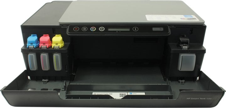 HP Smart Tank 500 AiO <4SR29A> (A4, 11 стр/мин, 256Mb, струйное  МФУ, LCD, USB2.0)
