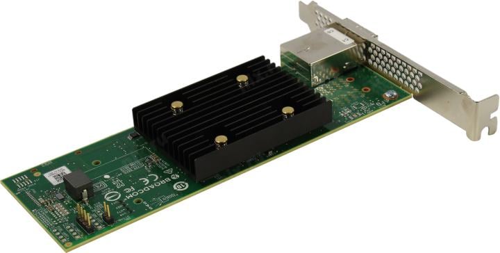 HBA-адаптер Broadcom 05-50075-01, SAS 9500-8e, PCIe Gen4 x8, Tri-Mode 12G, 8 портов