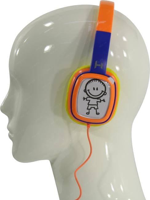 Наушники HARPER KIDS HN-302  Orange-Blue (шнур 1.2м)