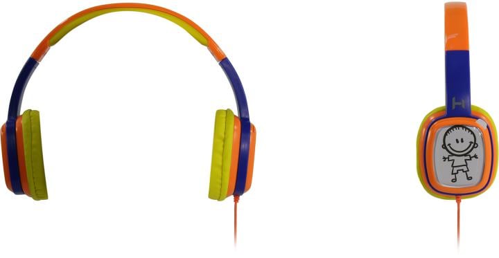 Наушники HARPER KIDS HN-302  Orange-Blue (шнур 1.2м)