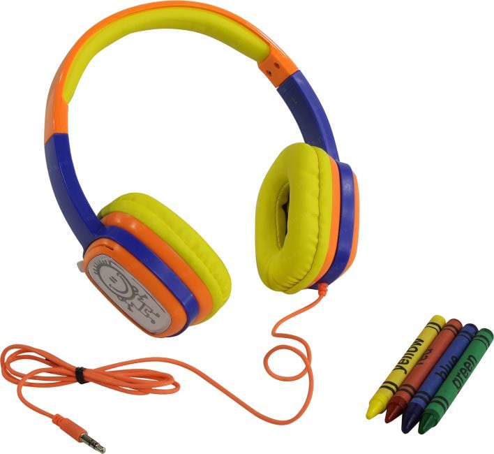 Наушники HARPER KIDS HN-302  Orange-Blue (шнур 1.2м)