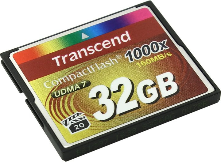 Compact Flash 32Gb Transcend, High Speed (TS32GCF1000) 1000-x