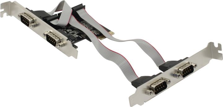 Контроллер PCI-E Espada FG-EMT04A-1-BU01 ver2, 4×COM, чип AX99100