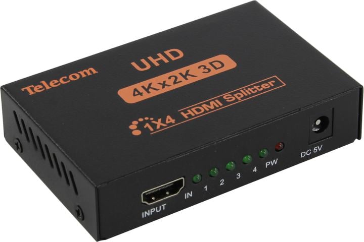 Telecom Разветвитель HDMI 1=>4 4k@30Hz <TTS7005> [6937510891733]