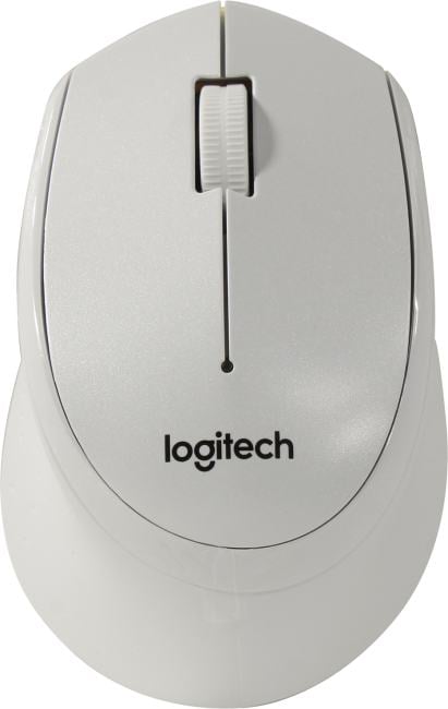 Logitech M330 Silent Plus White Wireless Mouse <910-004926>  (RTL) USB 3btn+Roll