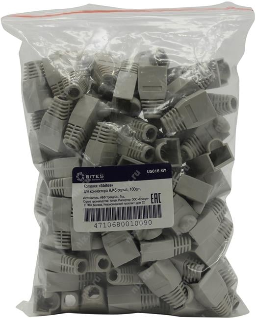 5bites <US016-GY> Колпачок изолирующий для коннектора RJ-45  (упаковка - 100  шт,  серый)