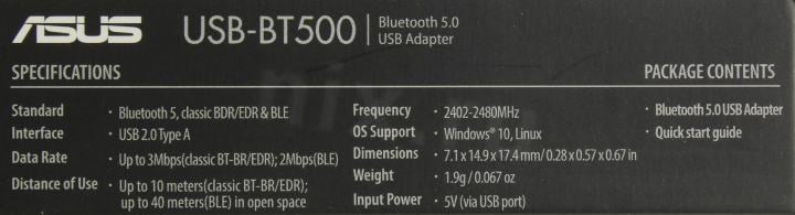 ASUS <USB-BT500> Bluetooth 5.0  USB  Adapter