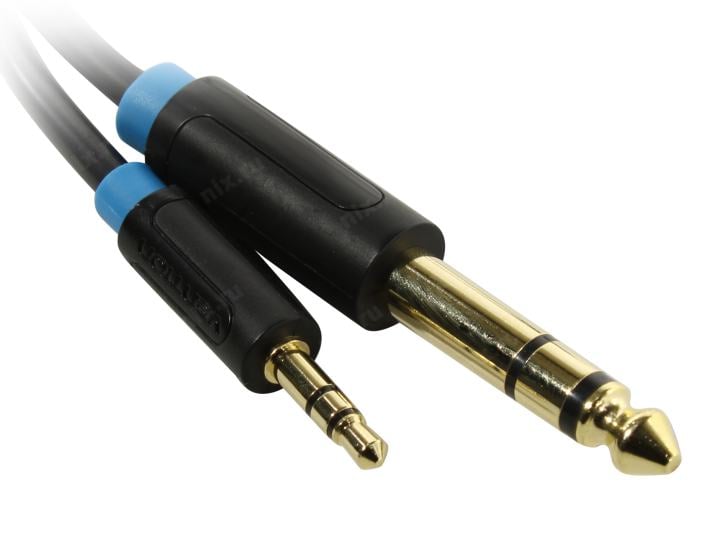 Vention <BABBG> Кабель- переходник Jack6.3-M  --> Jack3.5-M 1.5м