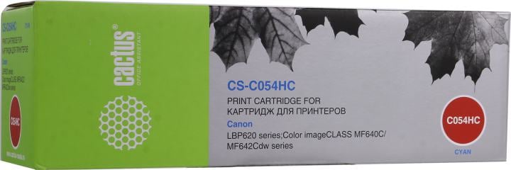 Картридж Cactus CS-C054HC Cyan  для Canon LBP620/MF640C/MF642Cdw