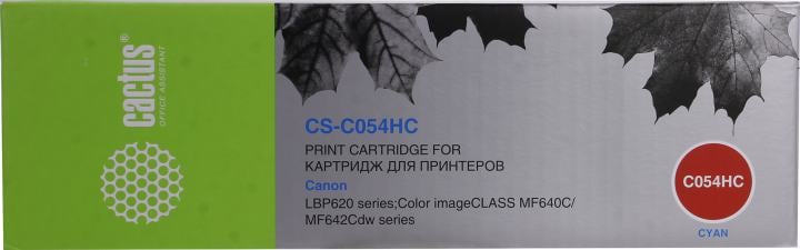 Картридж Cactus CS-C054HC Cyan  для Canon LBP620/MF640C/MF642Cdw