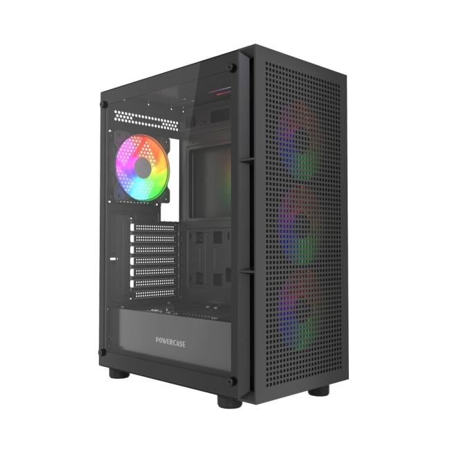 Корпус Powercase Mistral EA17, Tempered Glass, 4x 120mm ARGB PWM  Fan,  чёрный,  ATX (CMAEA17-A4)