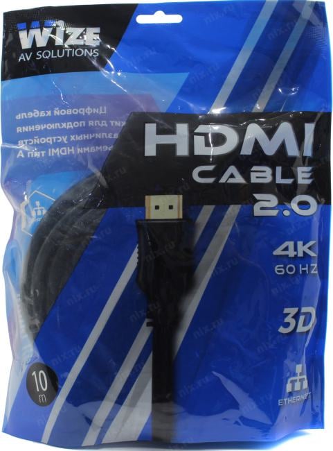 Wize <C-HM-HM-10M> Кабель HDMI to HDMI (19M  -19M) 10м ver2.0
