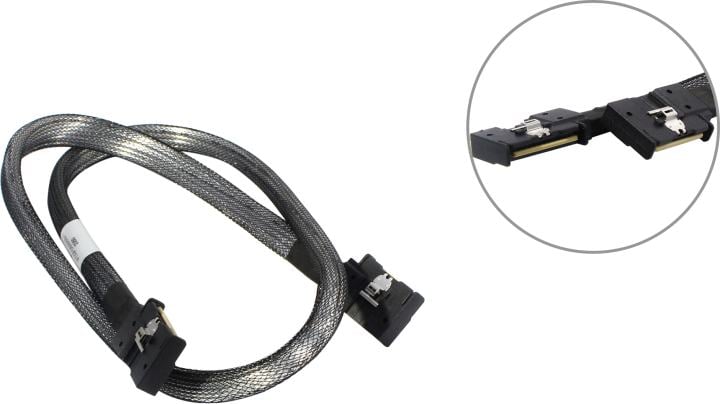 Кабель JPC P732FGB00800-1, MCIO x8 — MCIO x8, 0.8м