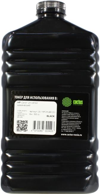 Тонер Cactus CS-THPCHUBK-500 Black (HP Color Universal)  500  г