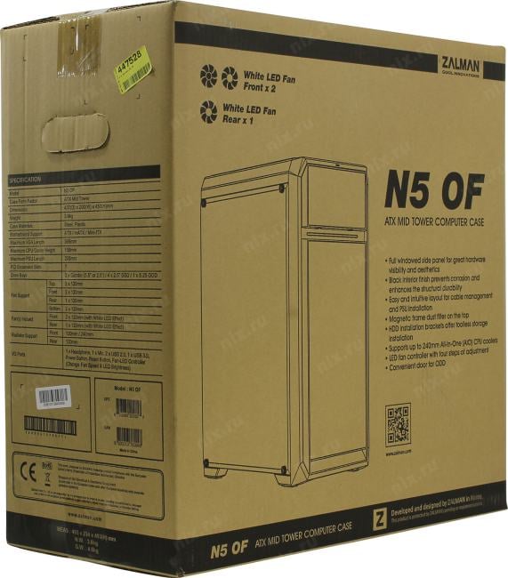 Miditower ZALMAN <N5 OF> ATX  без  БП