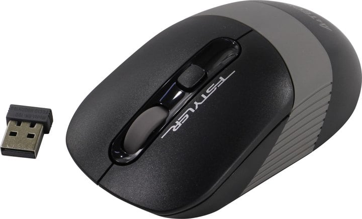 A4Tech FSTYLER Wireless Optical Mouse <FG10S Grey>  (RTL) USB 4btn+Roll