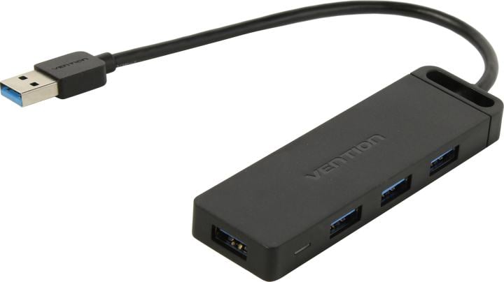 Концентратор USB Vention CHLBB, USB 3.0, 4 порта, 0.15 м