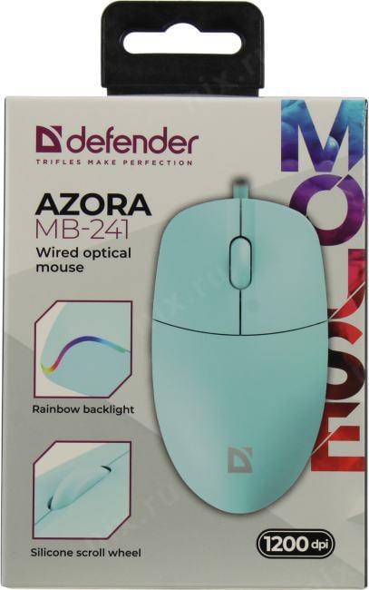 Defender Optical Mouse Azora <MB-241> (RTL)  USB 3btn+Roll <52243>