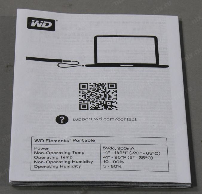 WD <WDBU6Y0050BBK-WESN> Elements Portable 5Tb Black EXT (RTL)  2.5"  USB3.0