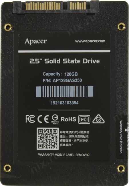 SSD 128 Gb SATA 6Gb/s Apacer AS350 Panther <AP128GAS350-1> 2.5"  3D  TLC