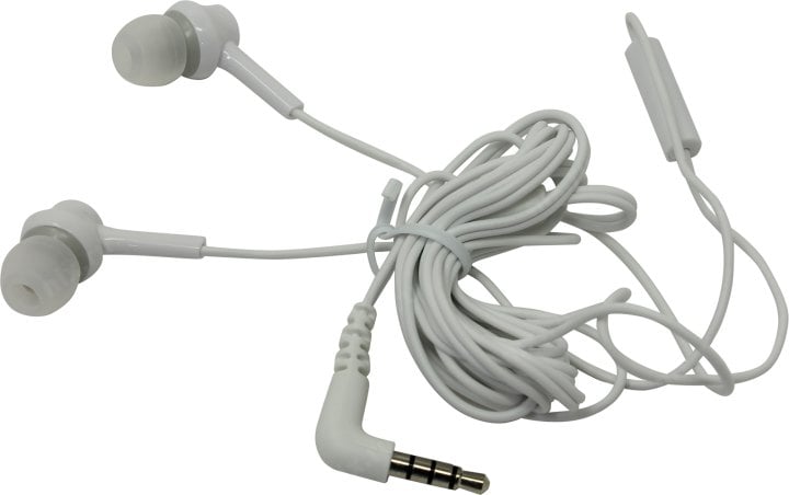 Наушники с микрофоном Panasonic RP-TCM115GCW <White>  (шнур  1.2м)