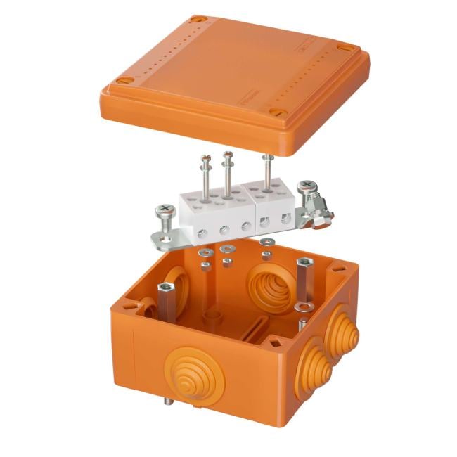 Коробка распред. DKC FSB11510 пласт. FS каб.ввод., клеммн, IP55, 100х100х50 мм, 5р, 450V, 20A,  10 мм2, "Vulcan"