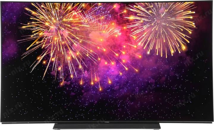 55"    OLED телевизор Hyundai H-LED55OBU7700 (3840x2160, HDMI, LAN, WiFi, BT,  USB, DVB-T2, SmartTV)