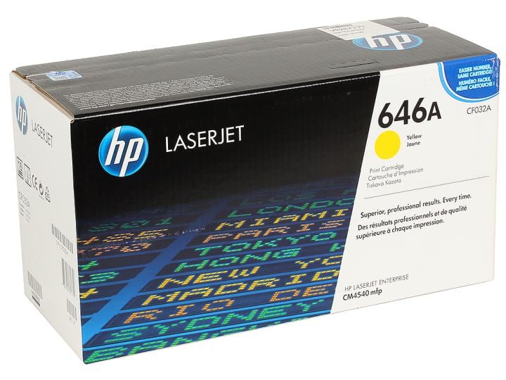 Тонер Картридж HP CF032A желтый (12500стр.)  для HP CM4540