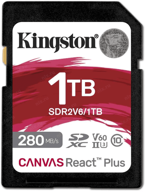 Kingston <SDR2V6/1TB> SDXC Memory Card 1Tb V60  UHS-II U3 Class10