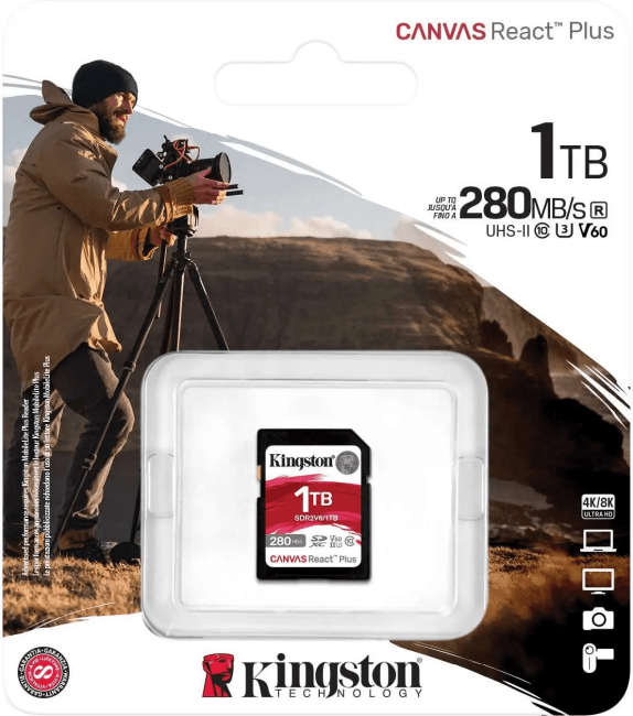 Kingston <SDR2V6/1TB> SDXC Memory Card 1Tb V60  UHS-II U3 Class10