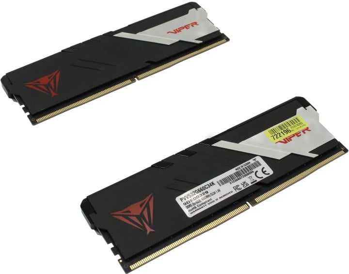 Patriot Viper Venom <PVV532G660C34K> DDR5 DIMM 32Gb KIT 2*16Gb  <PC5-52800>  CL34