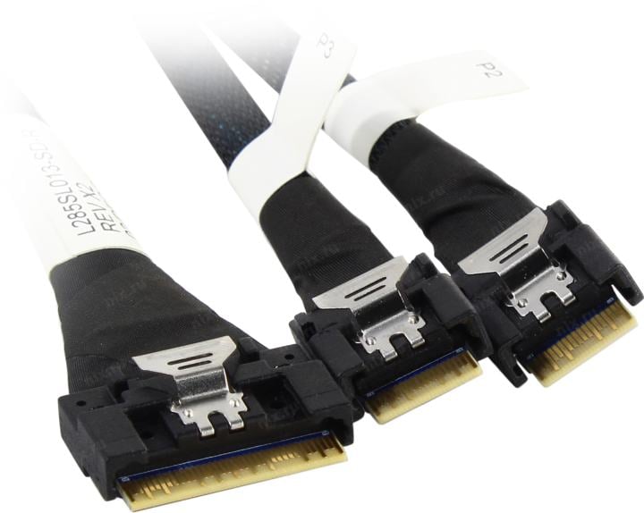 LuxTech <L285SL013-SD-R>  Кабель SFF-8654 (x8)->2xSFF-8654