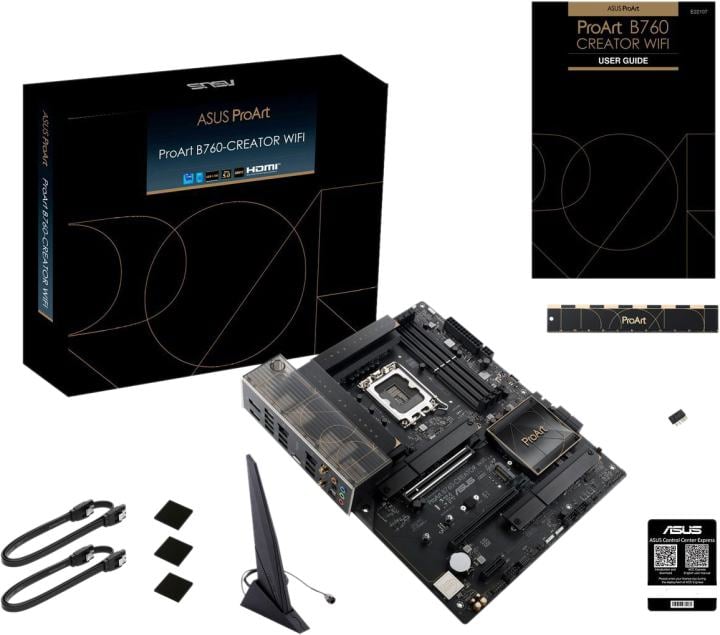 ASUS PROART B760-CREATOR WIFI, LGA1700, B760, 4*DDR5, HDMI+DP, 4xSATA3 + RAID,  3xM2, Audio, Gb