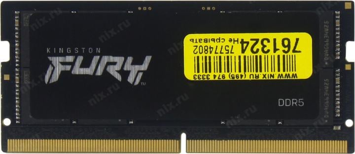 Kingston <KF556S40IB-32> DDR5 SODIMM 32Gb <PC5-44800>  CL40  (forNoteBook)