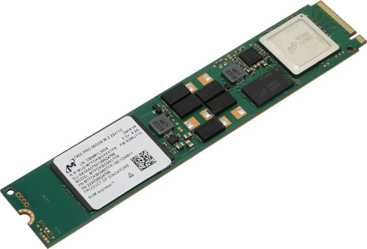 SSD Micron MTFDKBG960TFR-1BC1ZABYY, 960GB, NVMe PCIe 4.0, M.2 22110