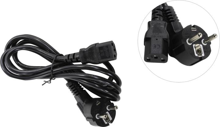 ExeGate PC-1.8P <EP280660RUS> Кабель компьютер - розетка 220V 1.8м  Европейский стандарт, Г-образный