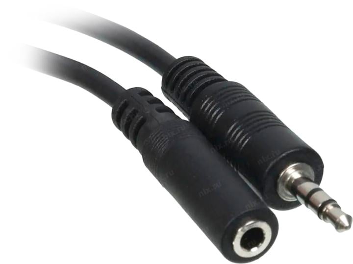 Кабель аудио Ningbo Jack 3.5 (m)/Jack 3.5 (f)  2м. черный (JAAC003-2)