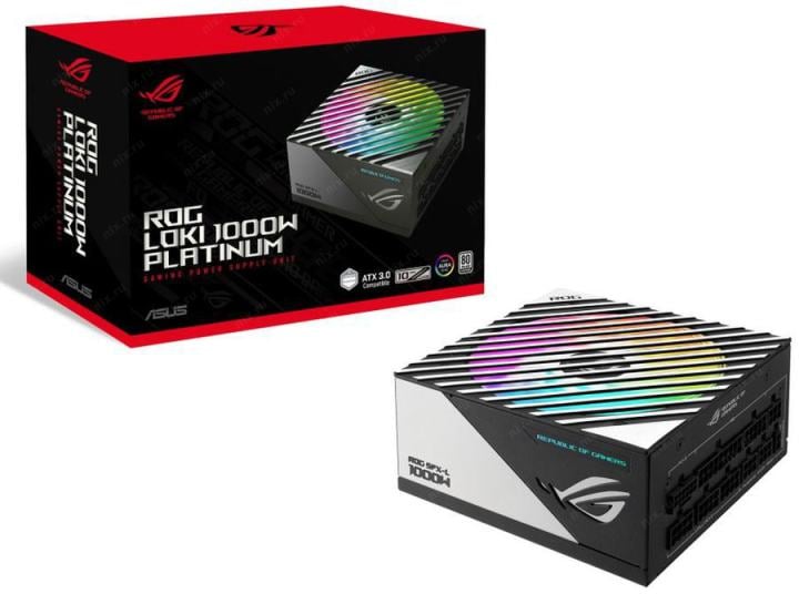 Блок питания ASUS ROG Loki <90YE00N1-B0NA00> 1000W SFX-L (24+4x4+16+3x6/8пин)  Cable  Management