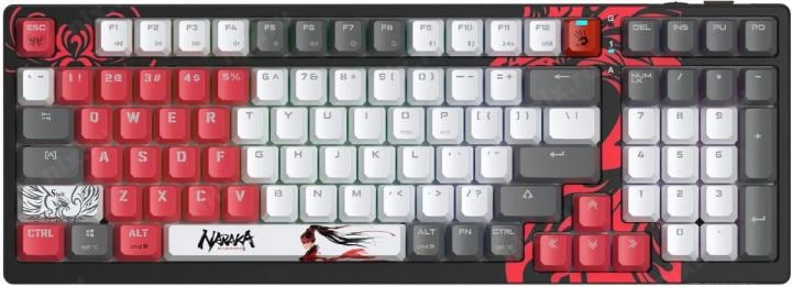 Клавиатура A4Tech Bloody WS98 Naraka механическая серый/красный USB беспроводная BT/Radio for  gamer LED (WS98)