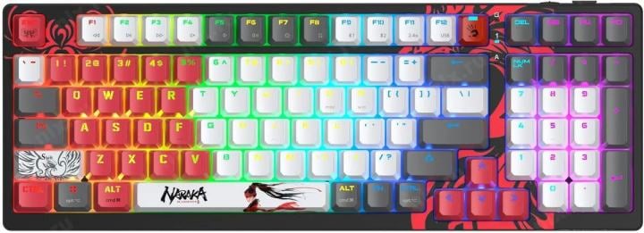 Клавиатура A4Tech Bloody WS98 Naraka механическая серый/красный USB беспроводная BT/Radio for  gamer LED (WS98)