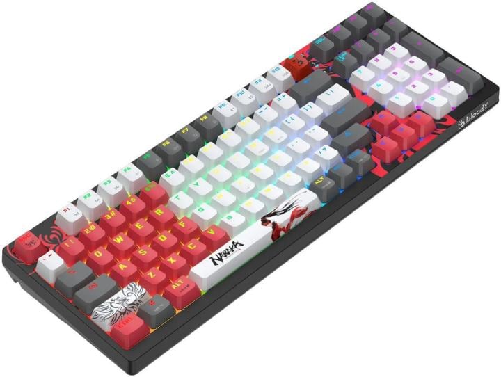Клавиатура A4Tech Bloody WS98 Naraka механическая серый/красный USB беспроводная BT/Radio for  gamer LED (WS98)