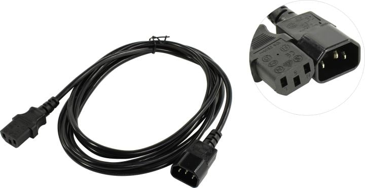 Wize <CAC6-C13-C14-3M> Кабель UPS -> устройство  220V  (IEC-320-C13-->  IEC-320-C14) 3м