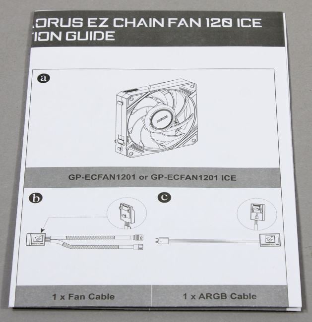 GIGABYTE AORUS EZ CHAIN FAN 120 ICE <GP-ECFAN1201 ICE> (4пин,  120x120x25мм, 29дБ, 600-2000об/мин)