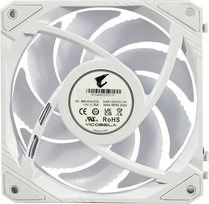 GIGABYTE AORUS EZ CHAIN FAN 120 ICE <GP-ECFAN1201 ICE> (4пин,  120x120x25мм, 29дБ, 600-2000об/мин)